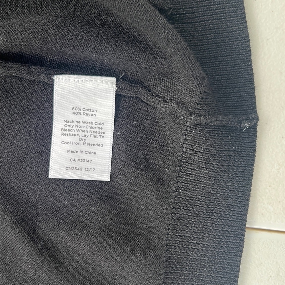 New Talbots Black Open Front Lightweight Knit Cardigan Shrug 1X - Picture 5 of 8